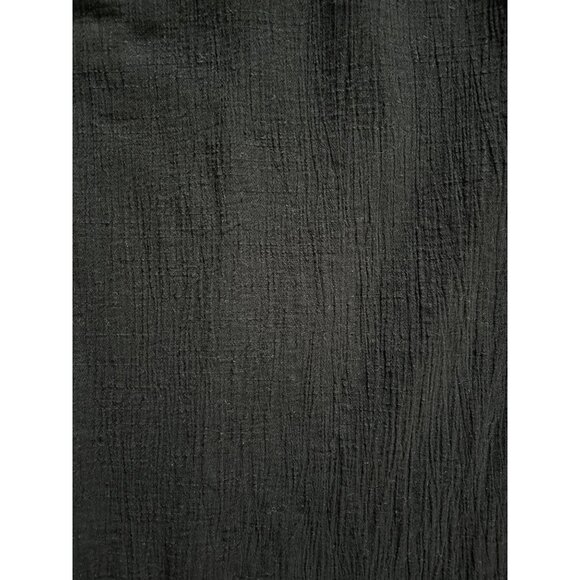 Black Gauzy Halter Neck Dress Sleeveless Textured Keyhole Detail Mini - Picture 3 of 6